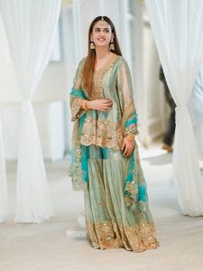 Trendy <b>Kurti</b> and Sharara Set for Women Beautiful Traditional Outfit Perfect for Wedding Festive Occasion Party and Casual Wear - Product Image 2