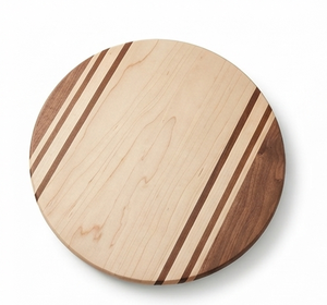 Plateau tournant rond en bois de qualité supérieure, fait main, pour la cuisine, organisateur de vaisselle, centre de table pour la salle à manger et le rangement - Product Image 4