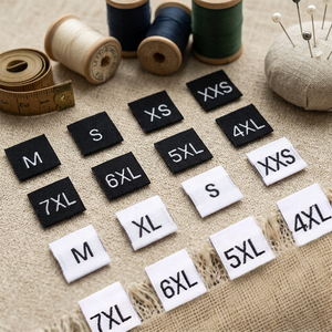 Étiquettes de vêtements de luxe écologiques tissées imprimées numériquement découpées à chaud pour vêtements et chaussures pour femmes et hommes, vente en gros, marque LUOKAI - Product Image 4