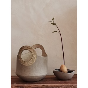Hot Sale <b>Ceramic</b> Tabletop <b>Vase</b> Matte Finish Wabi Sabi Style Handmade 8-16 Inches With Circular Cutout Design - Product Image 3