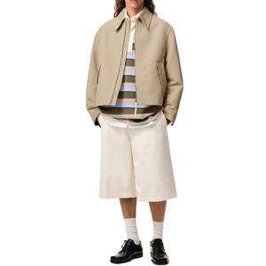 Giacca da <span class=keywords><strong>uomo</strong></span> personalizzata in tela di cotone con zip, stile bomber minimalista, abbigliamento da lavoro, casual, streetwear, opzione OEM private label - Product Image 6
