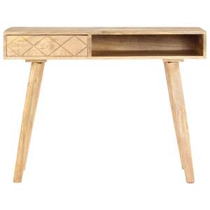Table de maquillage en bois de manguier naturel massif de taille moyenne - Product Image 3