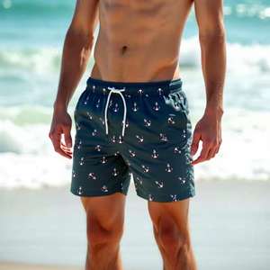 Shorts de plage décontractés pour hommes, dernier design personnalisé - Légers, séchage rapide, écologiques, respirants, en toile, avec cordon de serrage, taille moyenne - Product Image 1