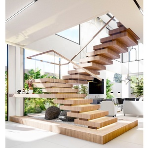 Escalera <span class=keywords><strong>de</strong></span> mármol <span class=keywords><strong>de</strong></span> lujo, escalera principal <span class=keywords><strong>de</strong></span> roble europeo, Interior <span class=keywords><strong>de</strong></span> acero, flotante, abierta, cascada, voladizo <span class=keywords><strong>de</strong></span> Metal - Product Image 2