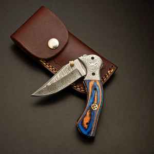 Cuchillo de Bolsillo de Edición Limitada de Acero de Damasco de Alta Calidad con el Mejor Diseño, Nueva Moda, Agarre Fuerte, Uso Industrial, Producto Palace LLC - Product Image 5