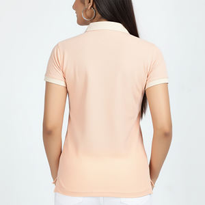 Polo de Manga Corta para Mujer, 100% Algodón, 230GSM, Venta Caliente, Logotipo Personalizado, Ropa Casual, Estilo Hip Hop, Polo Moderno - Product Image 2