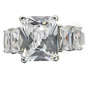 TK007 High Polished Stainless Steel <b>Ring</b> with AAA Grade CZ Clear-Dishes & <b>Plates</b> - Product Image 3