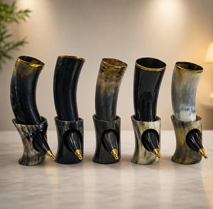 Natural Horn Viking Horn Elegant Viking Molding Themed Hand Molding Tail Drinking Horn Authentic Ox Horn Viking Horn at UO INDIA - Product Image 6