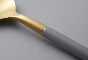 Premium <b>Grey</b> Handle Dinnerware Cutlery <b>set</b> With Stainless Steel Utensils For <b>Table</b> Serving Kitchen <b>Dining</b> And Party Occasions - Product Image 3