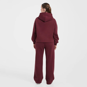 Pantalon de survêtement en molleton pour femme, coupe large, taille élastique, longueur intégrale, décontracté, qualité supérieure, vente en gros, personnalisable - Product Image 5