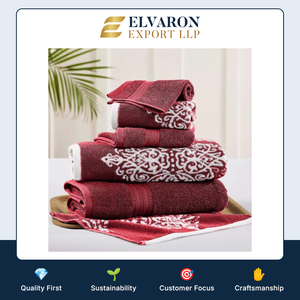 Serviette de bain en coton pur jacquard teint en fil, séchage rapide, douce, très absorbante, pour la maison et l'hôtel - Product Image 6