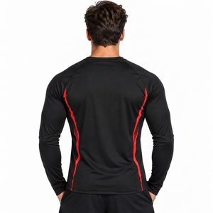 Camiseta Deportiva de Manga Larga para Hombre, Sublimada, 100% Poliéster, Absorbe la Humedad, para Entrenamiento, con Logotipo Personalizado, Producción OEM - Product Image 1