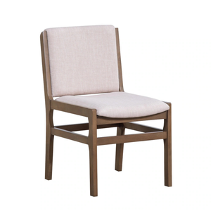 Modern Wooden <b>Dining</b> <b>Chair</b> With Solid Back And Upholstered Seat For Home Furniture - Product Image 2