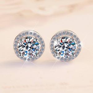 High Quality Classic Zircon Stud Earrings 925 Sterling Silver <b>Gold</b> Plated Fine Jewelry for Women Price - Product Image 2