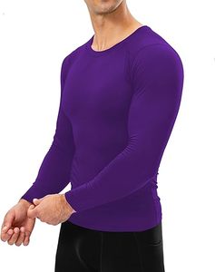 Men's Slim Fit O-Neck Long <b>Sleeve</b> Compression Shirt Eco-Friendly Spandex/Polyester Quick Dry Athletic <b>Base</b> <b>Layer</b> for Performance - Product Image 4