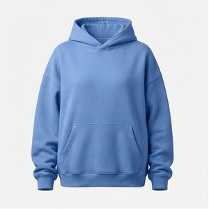 Sweat-shirts à capuche décontractés surdimensionnés en tricot uni pour femmes, parfaits et confortables, avec col zippé, pour l'automne, couleur personnalisable - Product Image 1