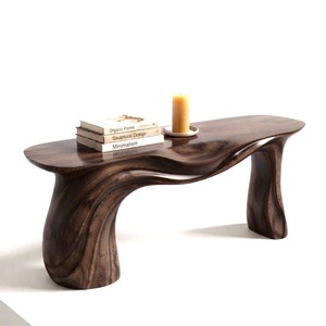 <b>Rustic</b> live edge console <b>table</b> With Pedestal Base Handmade Entryway Furniture For Living Room Luxury Customizable <b>Tables</b> - Product Image 2