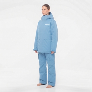 Chaqueta de Esquí para Mujer Hawk Eye, Color Azul Claro, con Capucha, Impermeable, Cierre de Cremallera, Aislamiento Sintético, Ropa Deportiva para Exteriores - Product Image 5