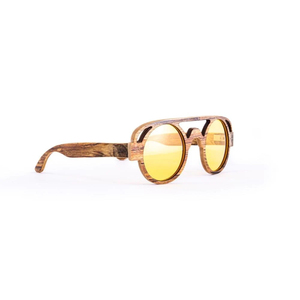 Retro <b>Round</b> Wooden <b>Sunglasses</b> UV400 Polarized Eco Friendly Handmade Wood Eyewear Vintage Walnut <b>Sunglasses</b> for Men Women - Product Image 5