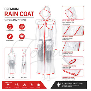 Chaqueta Cortavientos de Moda Personalizada 2026, Chaqueta Larga Impermeable para Mujer, Chaqueta Impermeable Eva, Chaquetas Transparentes para Lluvia - Product Image 6