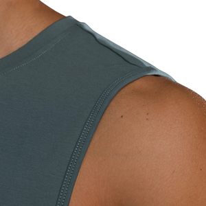 Camiseta sin mangas para hombre, color azul tormenta, ajuste muscular, para gimnasio, entrenamiento, fitness, rendimiento deportivo, chaleco deportivo, OEM, al por mayor - Product Image 6