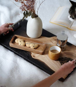 Bandeja para manualidades de resina de madera cuadrada negra con estilo religioso para decoración del hogar, alojamiento de bodas y fiestas, regalo de gran oferta - Product Image 2