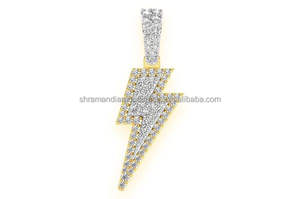 สร้อยคอเพชร SHRAMAN DIAMOND ดีไซน์ทันสมัยสำหรับทุกเพศทุกวัย ของขวัญเครื่องประดับทองคำแท้ 10K จี้รูปสายฟ้าแบบกำหนดเอง ประดับเพชรเพาะเลี้ยงในห้องปฏิบัติการ - Product Image 6