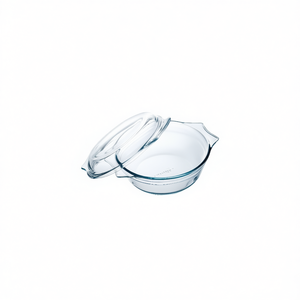 Cazuela Redonda con Tapa, Recipiente de Vidrio para Almacenamiento de Alimentos con Tapa, 21*18*8cm - Product Image 1