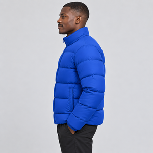 Chaqueta de Plumón para Hombre, de Invierno, Cálida, Gruesa, Sólida, Estilo Casual, Ajustada, con Cierre y Bolsillos - Product Image 2