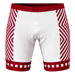 White Crimson Red <b>Cycling</b> <b>Shorts</b> <b>Padded</b> Seat Breathable Stretch Quick Dry Road Bicycle Racing Training Performance Sportswear - Product Image 1