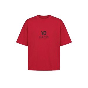 T-shirt rouge audacieux pour homme en coton premium, col rond, manches courtes, décontracté, uni, vierge, pour impression, vente en gros, OEM, ODM - Product Image 1