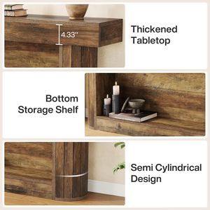 Long Sofa <b>Table</b> Wood <b>Entry</b> Hallway <b>Console</b> <b>Table</b> - Product Image 3