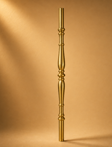 Iron Stair Railing Traditional Turned Brass Baluster Gold Stair Spindle Decorative Balustrade Rust Resistant <b>Wall</b> Mounted Custom - Product Image 2