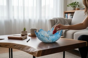 Bol à raser en résine polie fait main, style américain moderne, design tendance, bol écologique, couleurs personnalisables - Product Image 3