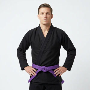 Kimono de Jiu-Jitsu Unisexe Haut de Gamme en Tissu Perlé 140g, Coton Pré-rétréci Anti-bactérien, Vente en Gros, Logo Personnalisé, Entraînement - Product Image 1