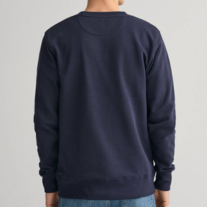 เสื้อสเวตเชิ้ตคอกลมสีน้ำเงินกรมท่าสำหรับผู้ชาย ผ้าฟลีซพรีเมียม แขนยาว สวมใส่สบาย ผ้าคอตตอนผสม เหมาะสำหรับฤดูหนาว สไตล์สตรีทแวร์ - Product Image 2