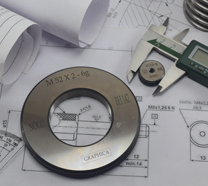 Calibradores de Rosca, Calibrador de Rosca Métrico, Calibrador de Anillo de Rosca GO NOGO 6H 6G 6g 7g OHNS, Acero, Inspección de Roscas Internas y Externas MJ MF - Product Image 5