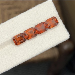 Pierre précieuse naturelle grenat Hessonite orange, forme octogonale, pierre brute, 18,54 carats, 10x8mm, pour la fabrication de bijoux fins - Product Image 2