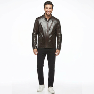 Custom Size Casual Wear Genuine Fashion <b>Leather</b> <b>Jacket</b> for <b>Men</b> 2026 New Arrival High Quality Fashion <b>Men</b> <b>Leather</b> <b>jacket</b> for <b>men</b> - Product Image 6