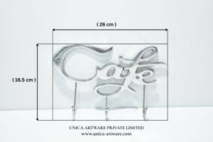 Modern Metal Wall <b>Hooks</b> Cafe Word Design Decorative Hanging Rack for Cups Keys & <b>Kitchen</b> Organizer for Worldwide Supply - Product Image 3