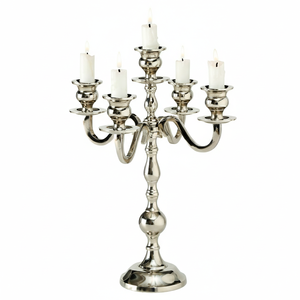 Vente en gros de candélabres et de bougeoirs décoratifs pour la maison, en nickel plaqué, nouveau design, candélabre carré fait à la main pour les mariages - Product Image 1