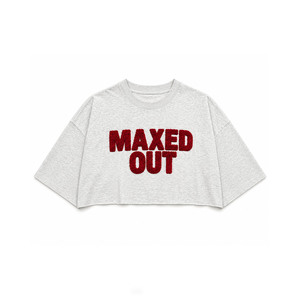 Y2K <b>Drop</b> Shoulder Custom Women Crop Top Towel Embroidery Loose Short Sleeve Round Neck T-shirt Casual women's shirt OEM Chenille - Product Image 4