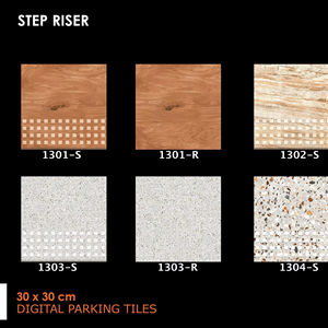Dalles de stationnement extérieures antidérapantes numériques en céramique mate 300x300mm 30x30cm 12x12 pouces pour allées et parkings - Product Image 1