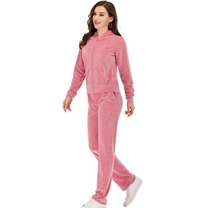 Velvet Unisex Winter Tracksuits Casual Two-Piece Sets Breathable Windproof Long Sleeve Hoodie & Long Pants - Product Image 1