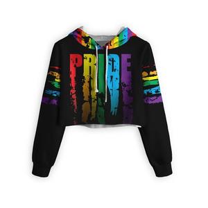 Sweat-shirt à capuche dégradé pour femme, manches régulières, tricoté 100% polyester, streetwear d'automne, impression par sublimation - Product Image 5