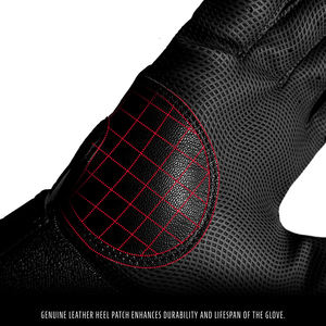 Guantes de Béisbol Personalizados de Color Negro, Hechos de Cuero, Antideslizantes, con Palma de Alto Agarre, para Jóvenes, para Softbol - Product Image 5