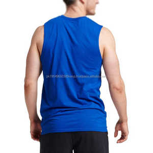 Débardeurs musculaires pour hommes en coton sans manches, débardeur uni, sous-vêtements, col rond, vêtements de sport, débardeurs de musculation - Product Image 3