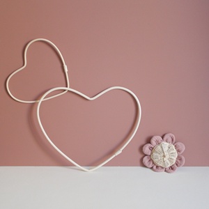 Accesorios de pared de ratán para habitación de bebé, decoración boho, adorno en forma de corazón, precio directo de fabricante - Product Image 4