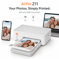 Printer Foto Warna Mini AiYin Z11 6 Inci 300 DPI Dye Sublimation Portabel dengan Baterai Terintegrasi untuk Smartphone
