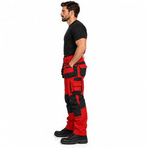Pantalones de Trabajo Reflectantes para Hombre, Pantalones de Seguridad con Múltiples Bolsillos, Alta Visibilidad, para Trabajadores de la Construcción - Product Image 4